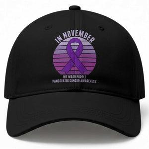 Pancreatic Cancer Support Fighter Baseball Cap In November We Wear Purple