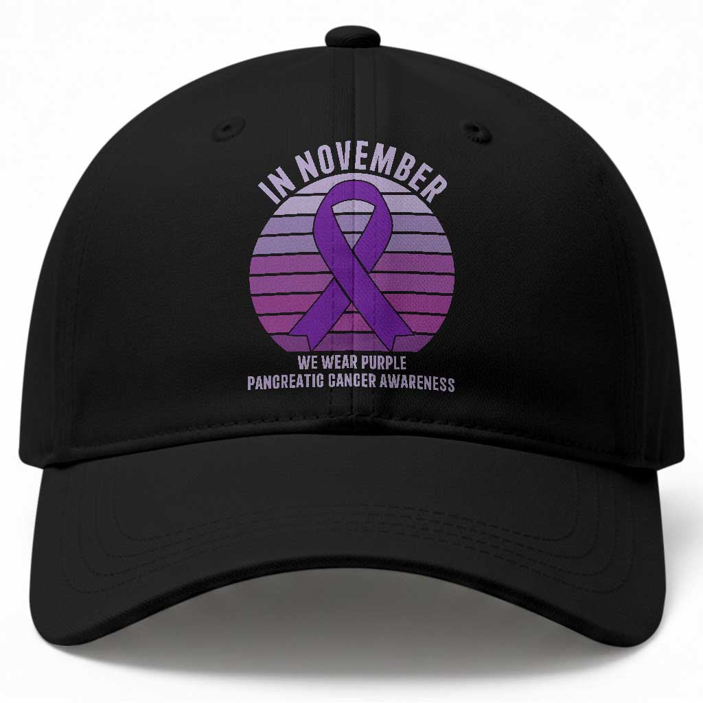 Pancreatic Cancer Support Fighter Baseball Cap In November We Wear Purple