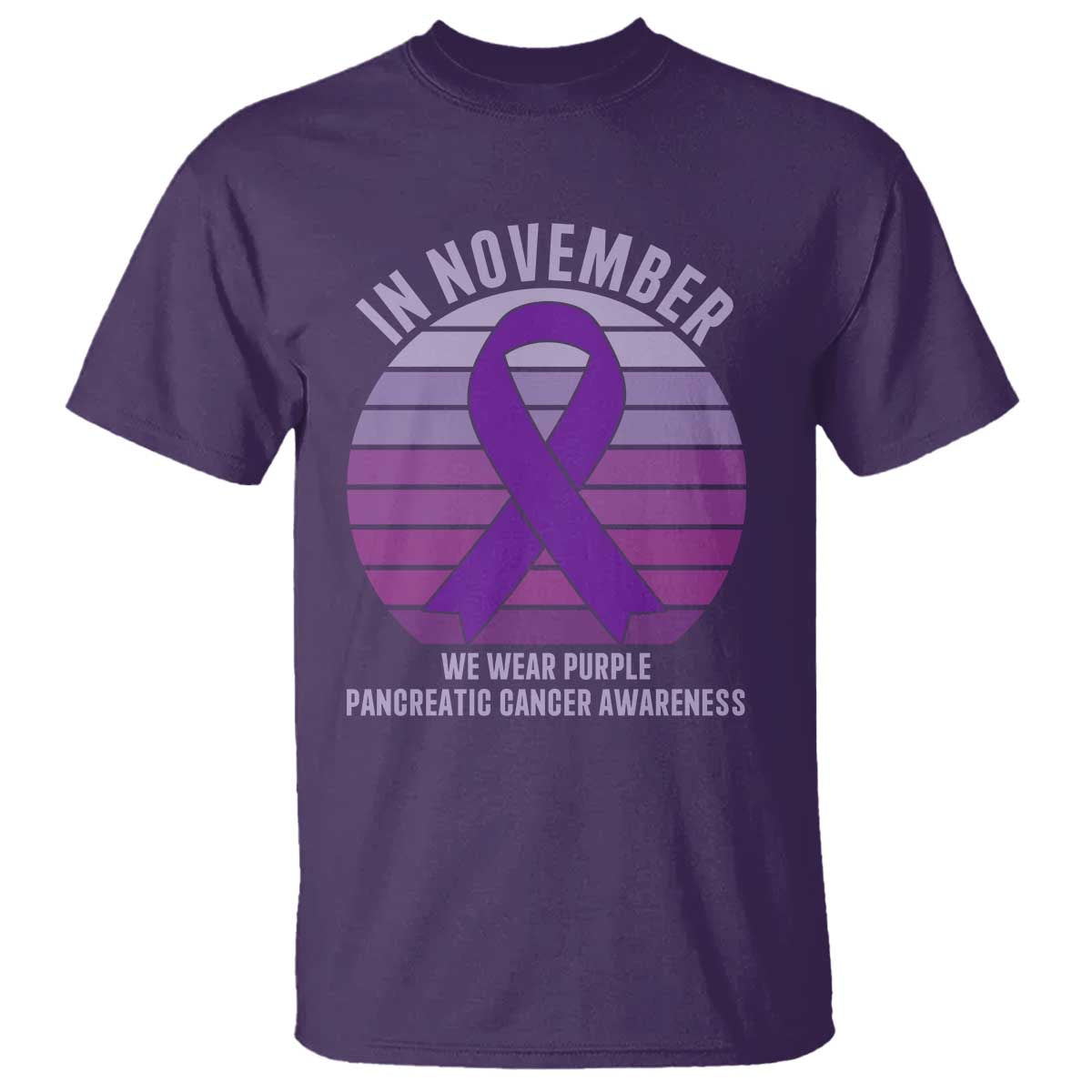 Pancreatic Cancer Support Fighter T Shirt In November We Wear Purple