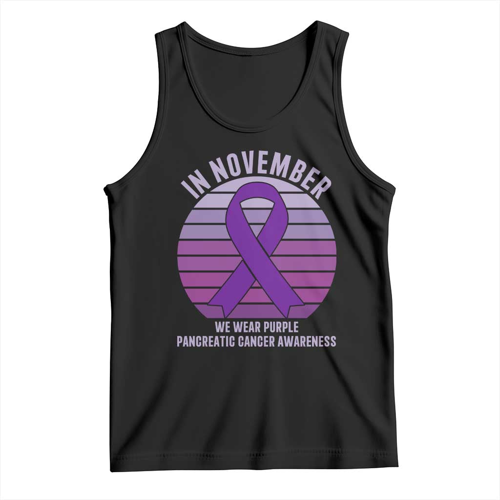 Pancreatic Cancer Support Fighter Tank Top In November We Wear Purple
