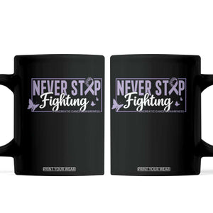 Pancreatic Cancer Warrior Coffee Mug Never Stop Fighting Support Gift