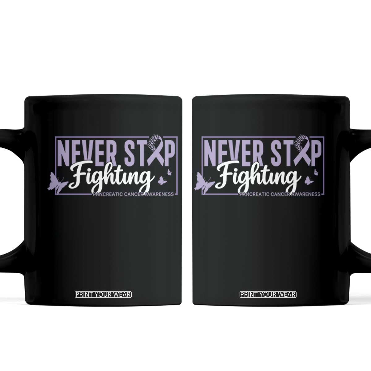 Pancreatic Cancer Warrior Coffee Mug Never Stop Fighting Support Gift