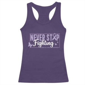 Pancreatic Cancer Warrior Racerback Tank Top Never Stop Fighting Support Gift