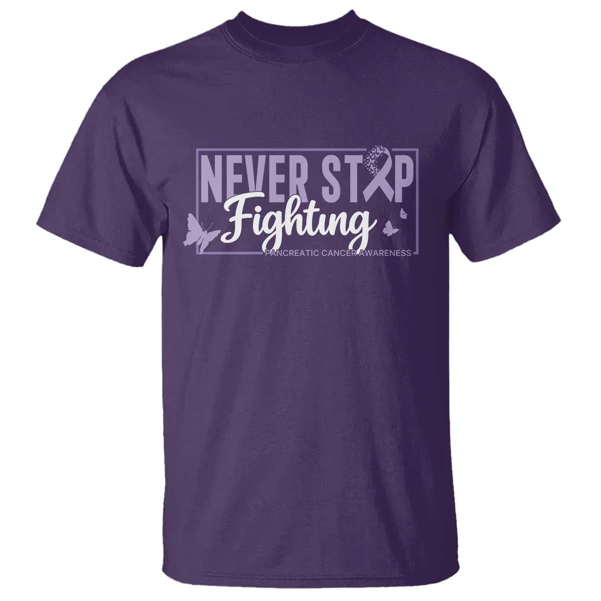 Pancreatic Cancer Warrior T Shirt Never Stop Fighting Support Gift