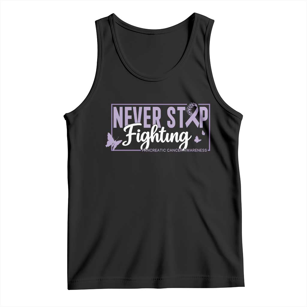 Pancreatic Cancer Warrior Tank Top Never Stop Fighting Support Gift