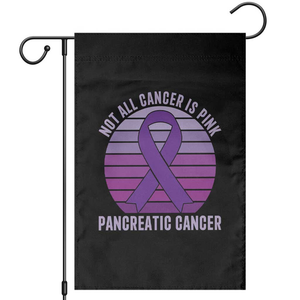 Purple Ribbon Pancreatic Cancer Garden Flag Not All Cancer Is Pink