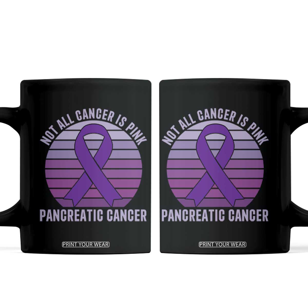 Purple Ribbon Pancreatic Cancer Coffee Mug Not All Cancer Is Pink
