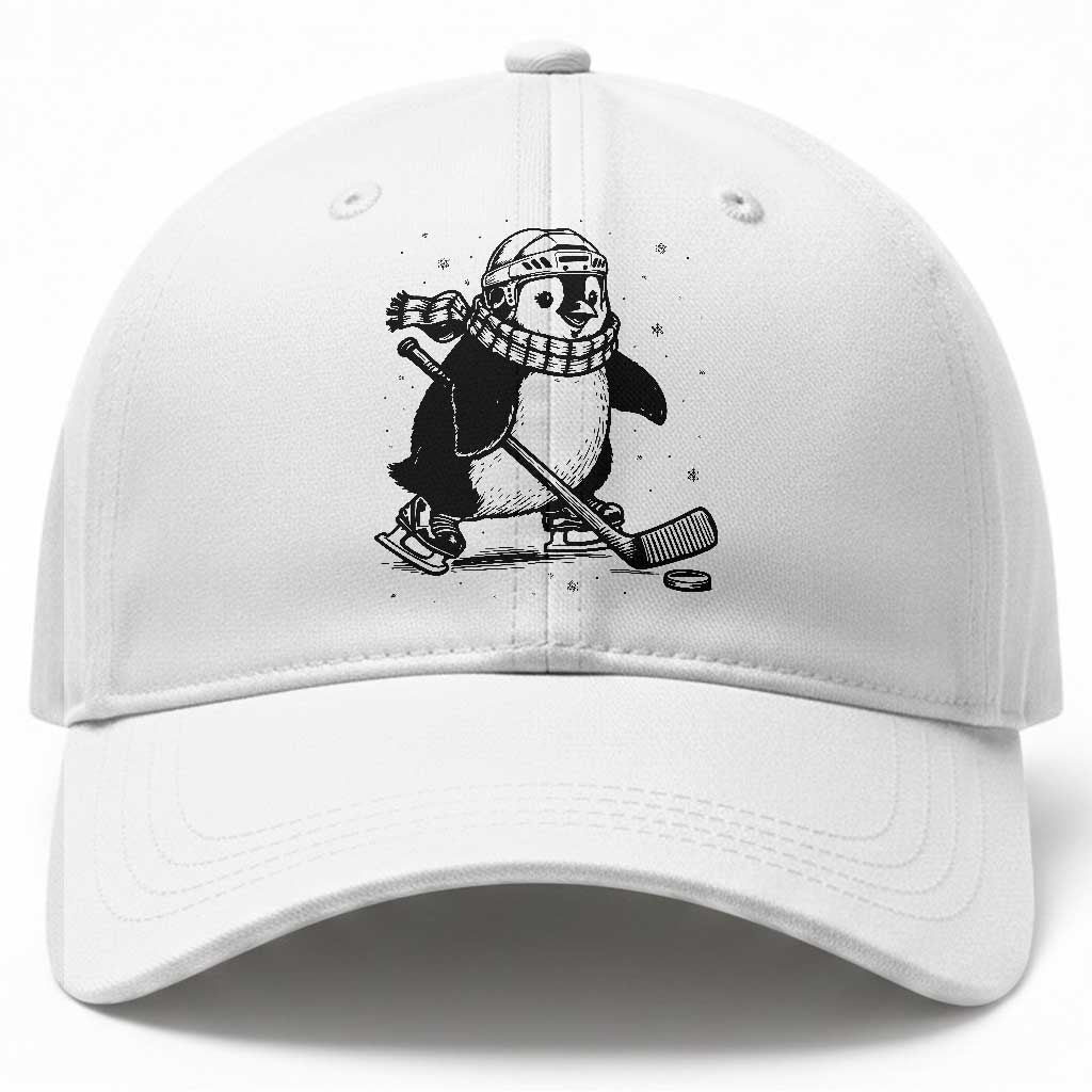 Cute Penguin Playing Ice Hockey Baseball Cap Funny Sports Lover Gift TS12 Print Your Wear