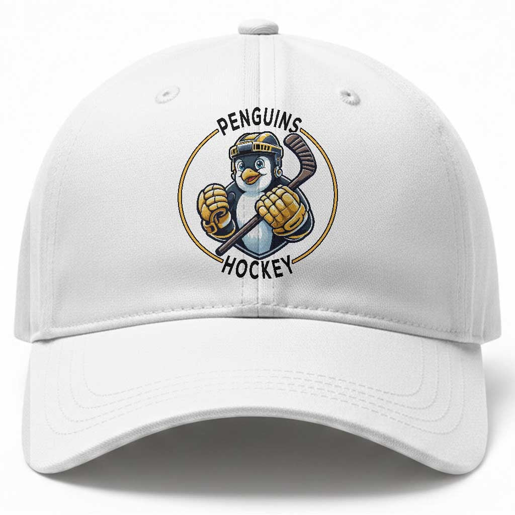 Funny Penguin Hockey Player Baseball Cap Gift For Animal Lovers TS12 Print Your Wear