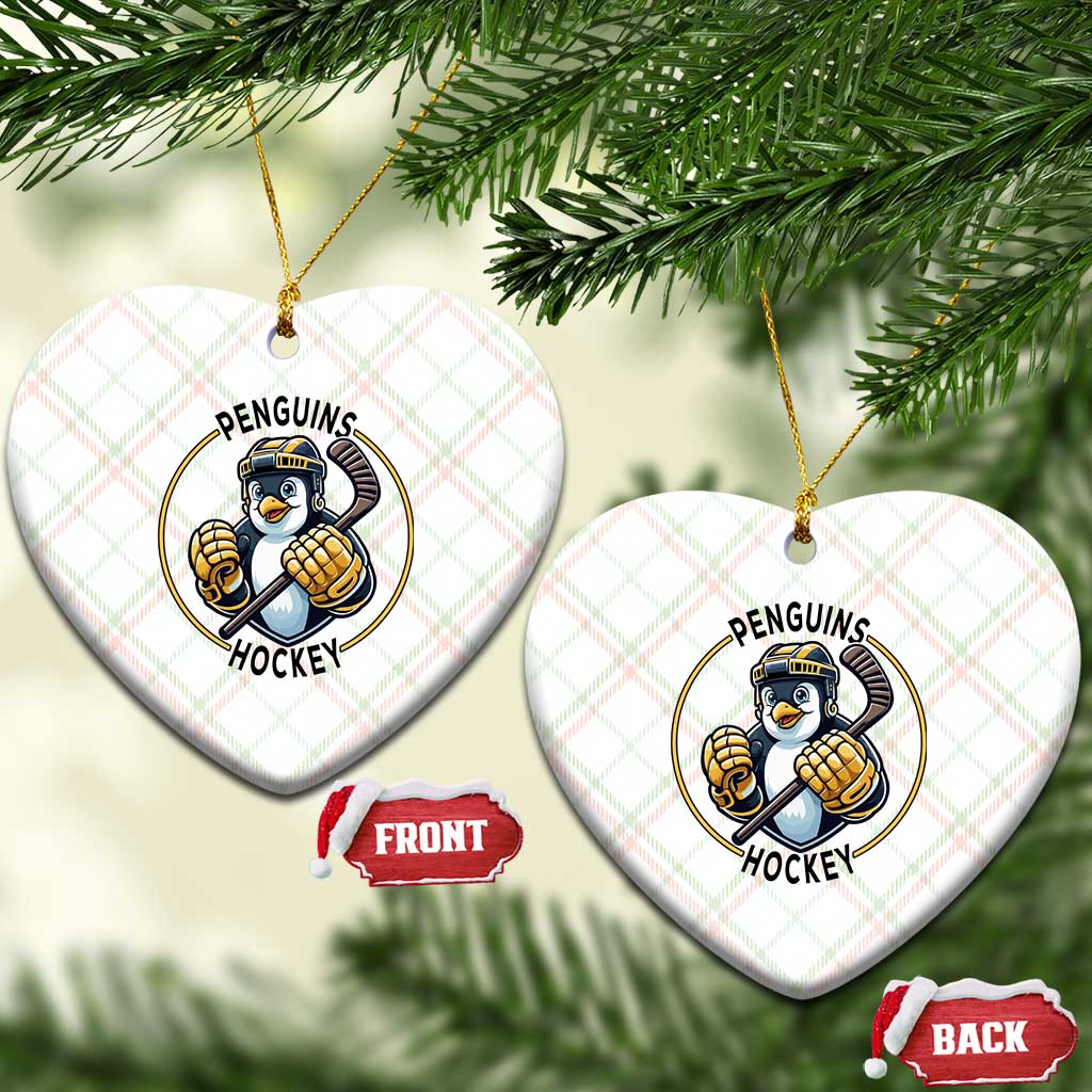 Funny Penguin Hockey Player Ceramic Ornament Gift For Animal Lovers TS12 Print Your Wear
