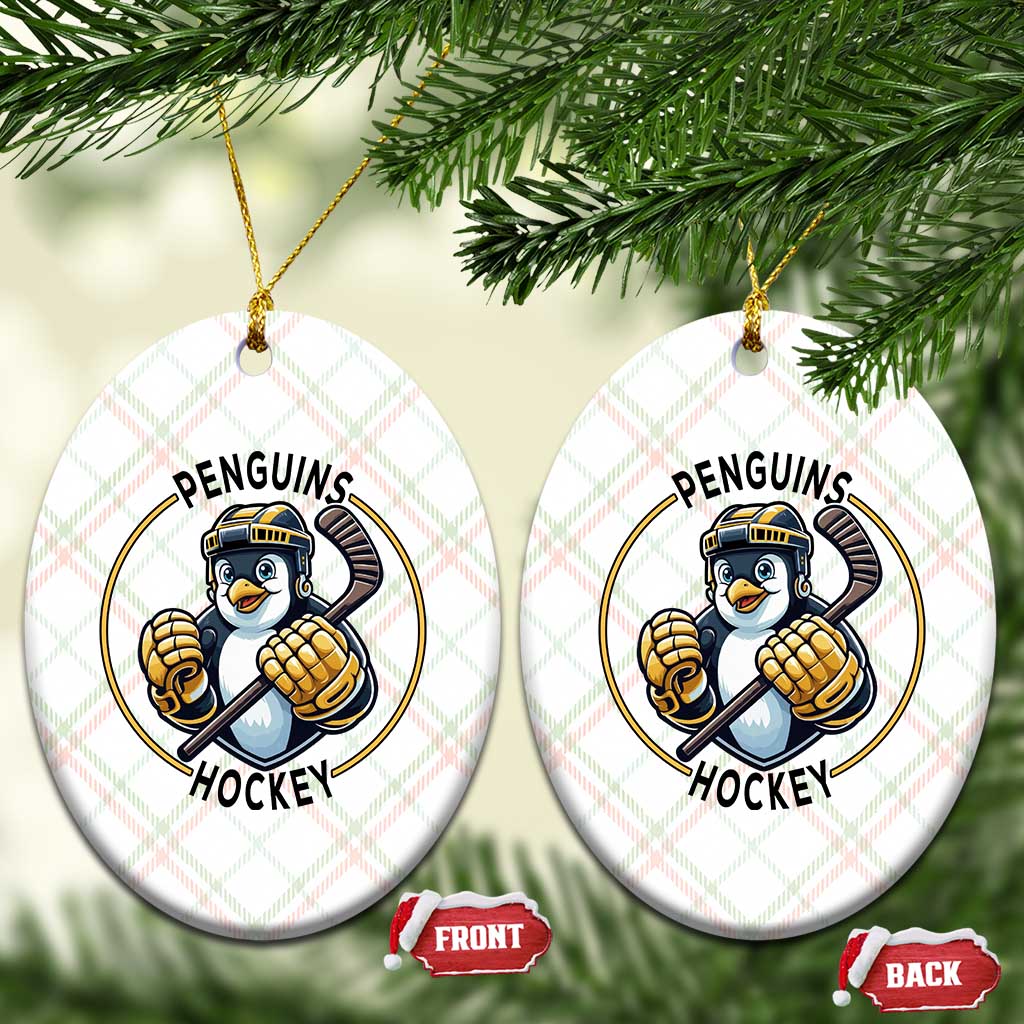 Funny Penguin Hockey Player Ceramic Ornament Gift For Animal Lovers TS12 Print Your Wear