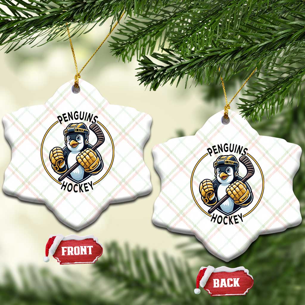 Funny Penguin Hockey Player Ceramic Ornament Gift For Animal Lovers TS12 Print Your Wear
