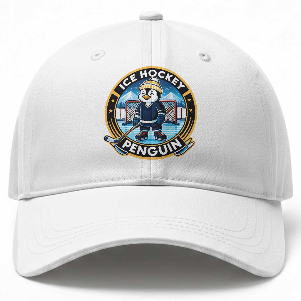 Funny Penguin Hockey Player Baseball Cap Sports Fan Gift TS12 Print Your Wear