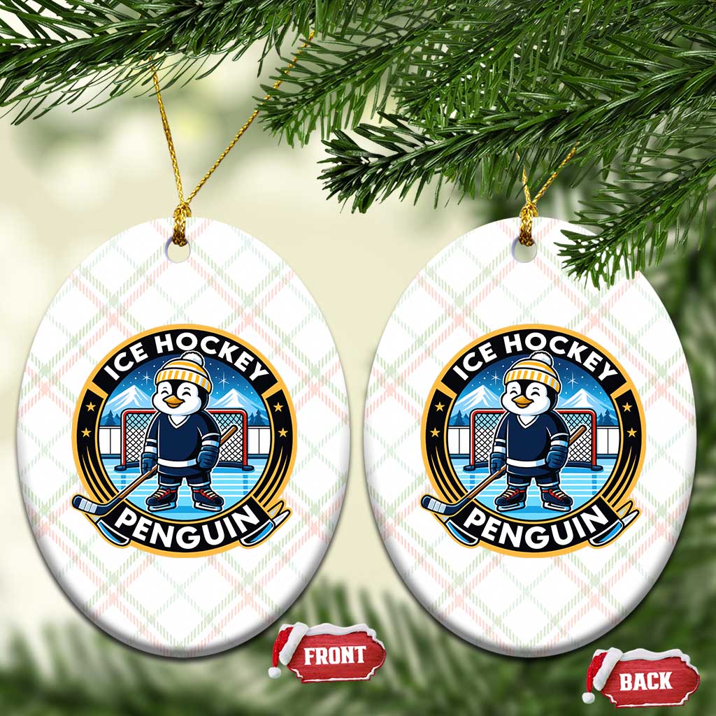Funny Penguin Hockey Player Ceramic Ornament Sports Fan Gift TS12 Print Your Wear