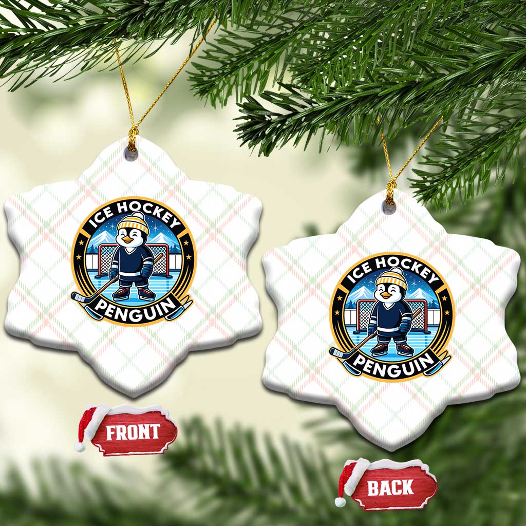 Funny Penguin Hockey Player Ceramic Ornament Sports Fan Gift TS12 Print Your Wear