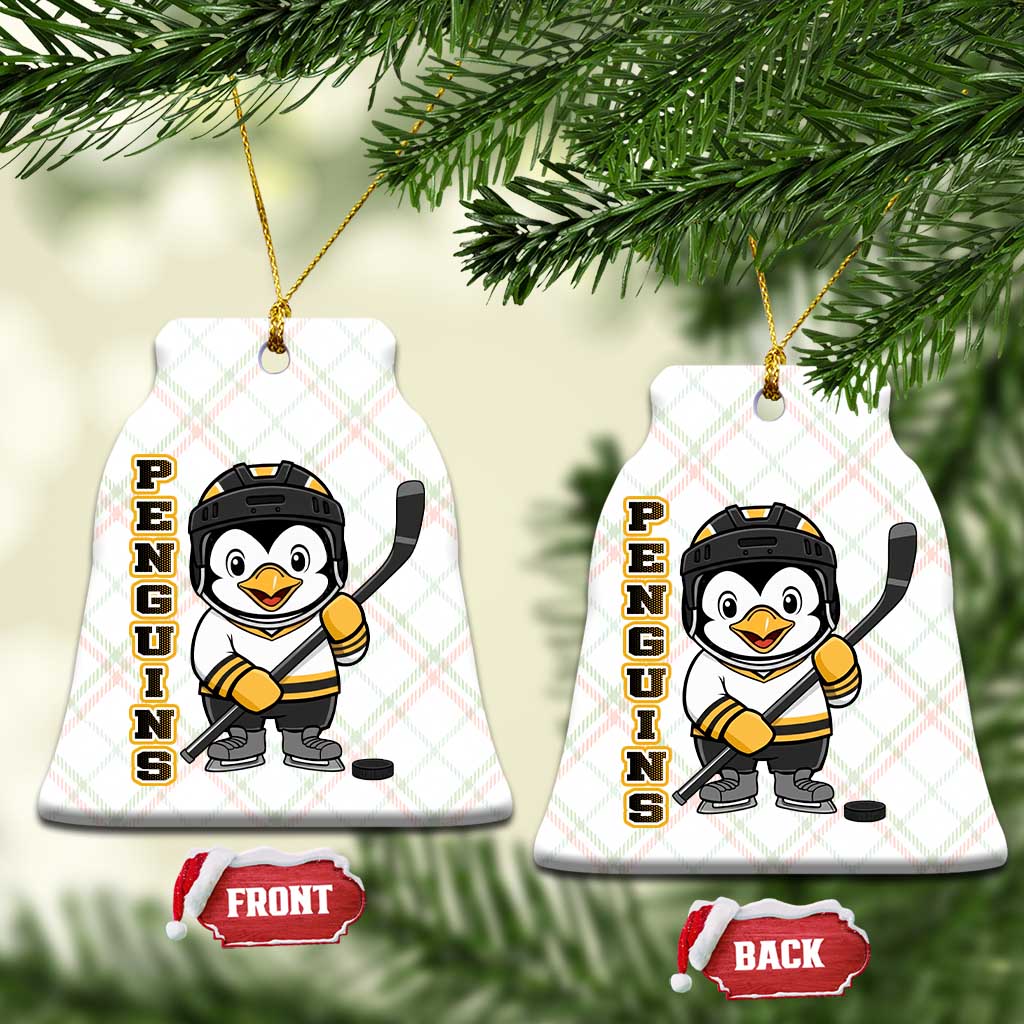Funny Penguin Playing Ice Hockey Ceramic Ornament Gift For Kids TS12 Print Your Wear