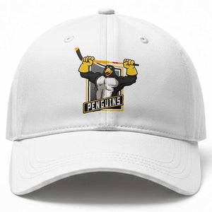 Funny Ice Hockey Player Gift Baseball Cap Penguin Power TS12 Print Your Wear