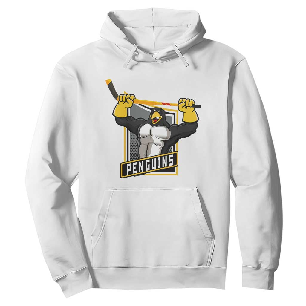 Funny Ice Hockey Player Gift Hoodie Penguin Power TS12 White Print Your Wear