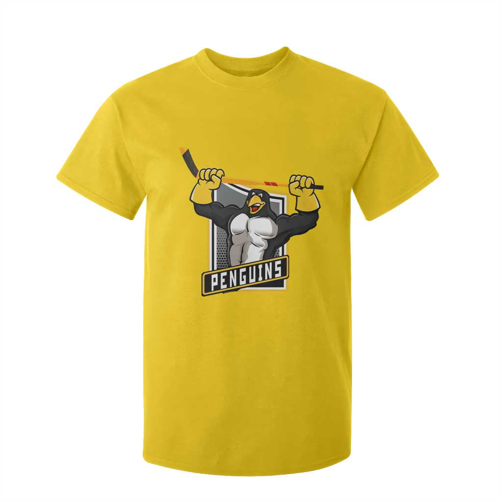 Funny Ice Hockey Player Gift T Shirt For Kid Penguin Power TS12 Daisy Print Your Wear