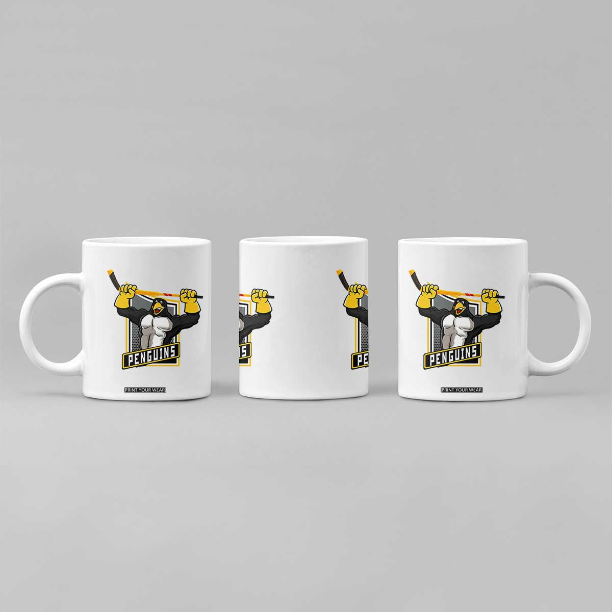 Funny Ice Hockey Player Gift Coffee Mug Penguin Power TS12 Print Your Wear