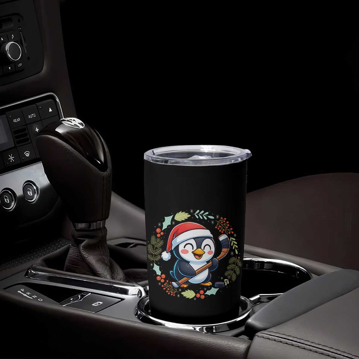 Cute Penguin Playing Ice Hockey Tumbler Cup Funny Christmas Gift TS12 Print Your Wear