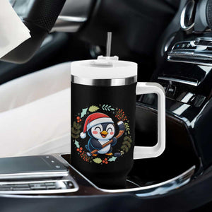 Cute Penguin Playing Ice Hockey Tumbler With Handle Funny Christmas Gift TS12 Print Your Wear