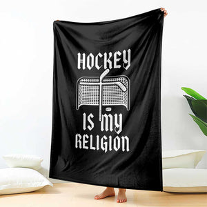 Hockey Is My Religion Throw Blanket Funny Christian Goalie Gift TS12 Print Your Wear