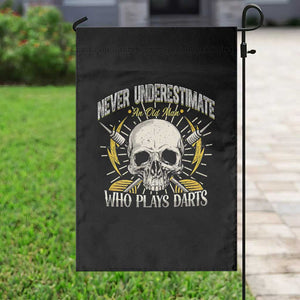 Never Underestimate An Old Who Plays Darts Garden Flag Funny Darts Fan TS12 Print Your Wear