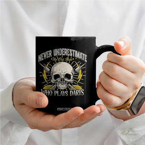 Never Underestimate An Old Who Plays Darts Coffee Mug Funny Darts Fan TS12 Print Your Wear