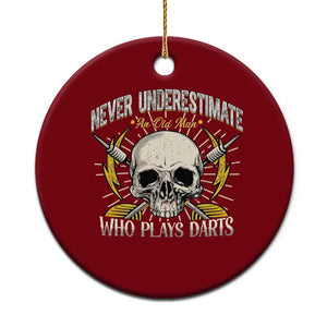 Never Underestimate An Old Who Plays Darts Ceramic Ornament Funny Darts Fan TS12 1pc Red Print Your Wear