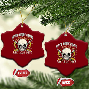 Never Underestimate An Old Who Plays Darts Ceramic Ornament Funny Darts Fan TS12 Print Your Wear