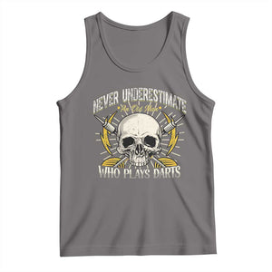 Never Underestimate An Old Who Plays Darts Tank Top Funny Darts Fan TS12 Deep Heather Print Your Wear