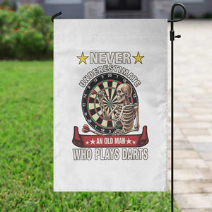 Never Underestimate An Old Man Plays Darts Garden Flag Gothic Darts Player TS12 Print Your Wear
