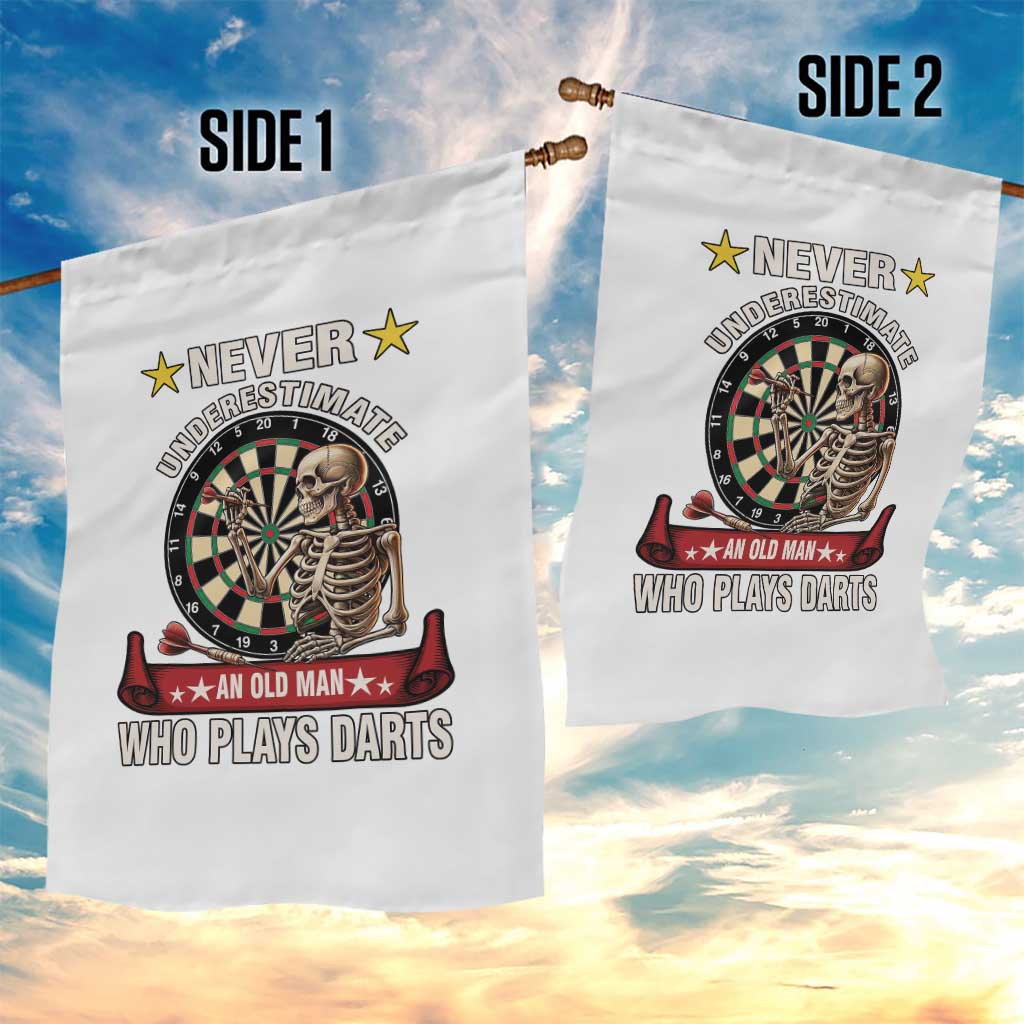 Never Underestimate An Old Man Plays Darts Garden Flag Gothic Darts Player TS12 Print Your Wear