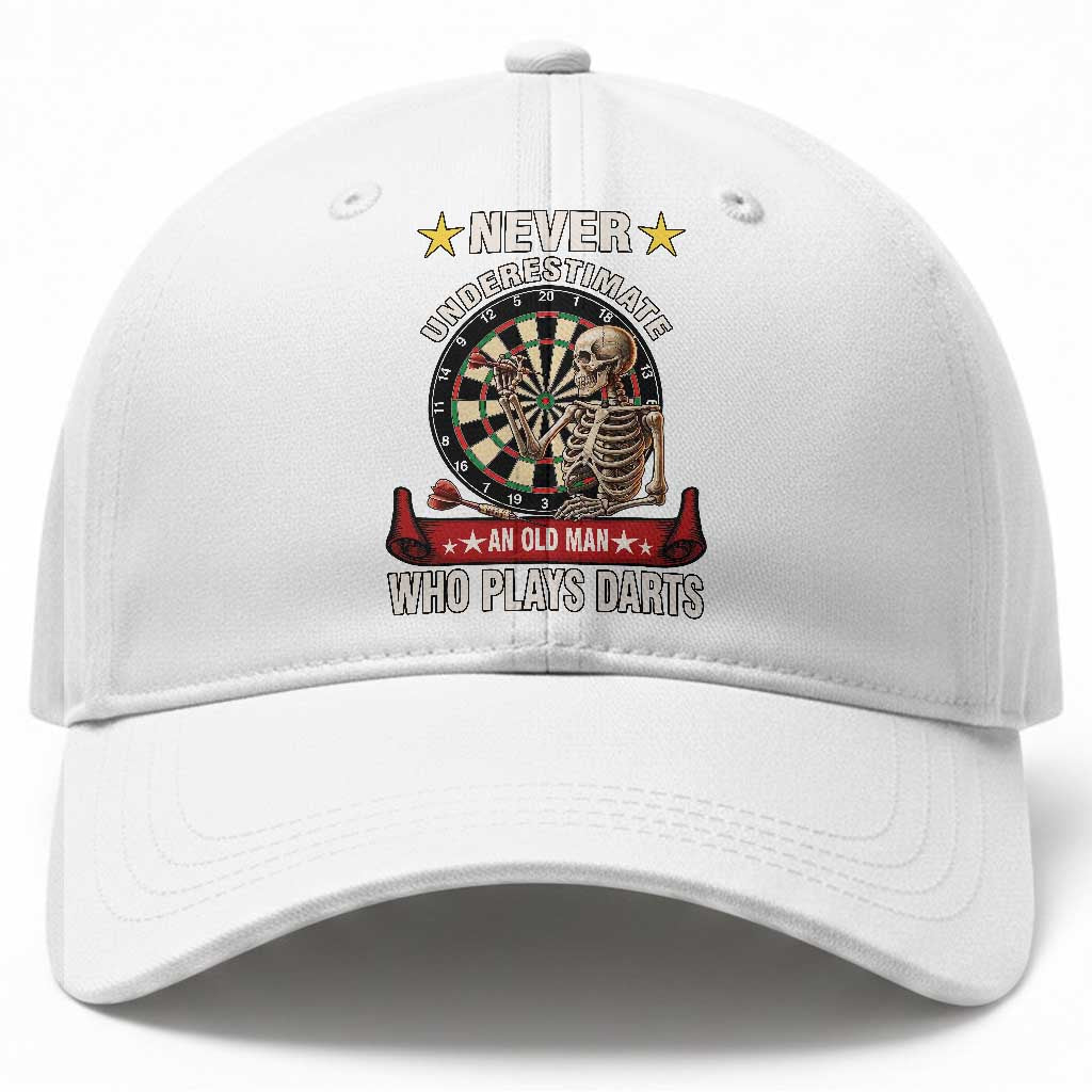 Never Underestimate An Old Man Plays Darts Baseball Cap Gothic Darts Player TS12 Print Your Wear