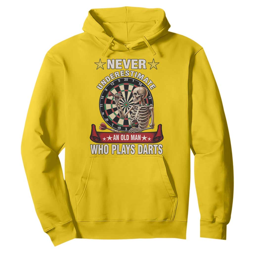 Never Underestimate An Old Man Plays Darts Hoodie Gothic Darts Player TS12 Daisy Print Your Wear