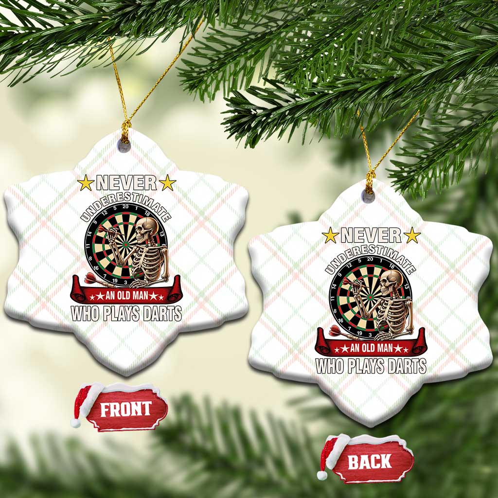 Never Underestimate An Old Man Plays Darts Ceramic Ornament Gothic Darts Player TS12 Print Your Wear