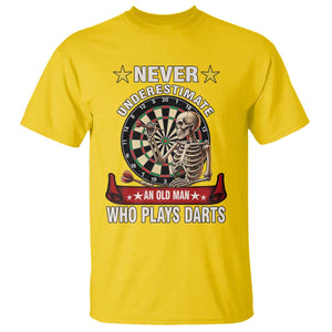 Never Underestimate An Old Man Plays Darts T Shirt Gothic Darts Player TS12 Daisy Print Your Wear