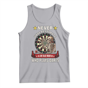 Never Underestimate An Old Man Plays Darts Tank Top Gothic Darts Player TS12 Athletic Heather Print Your Wear
