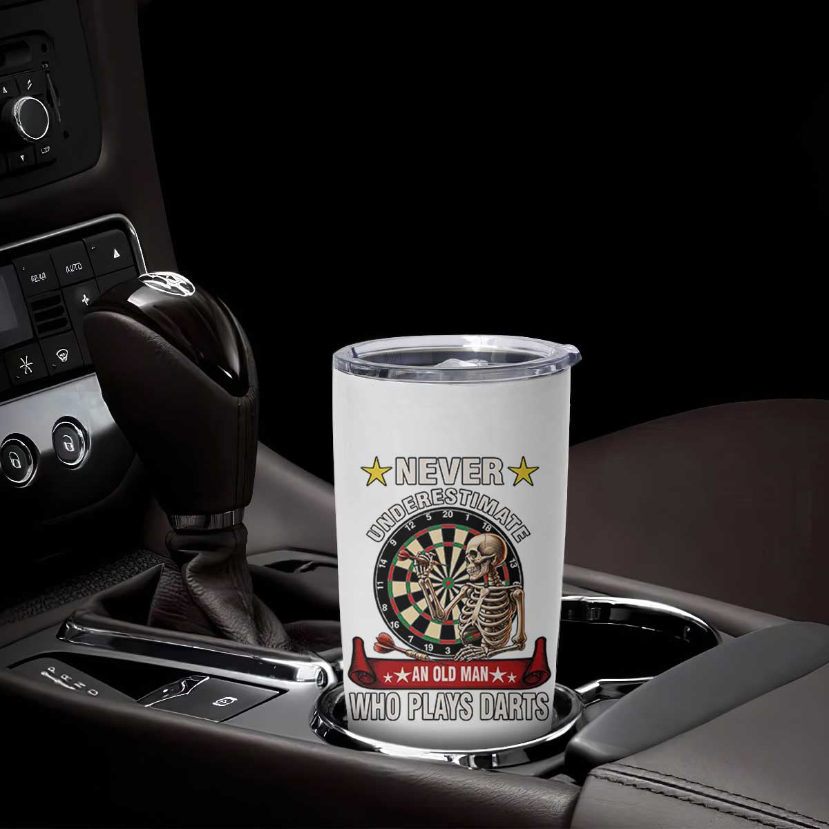 Never Underestimate An Old Man Plays Darts Tumbler Cup Gothic Darts Player TS12 Print Your Wear