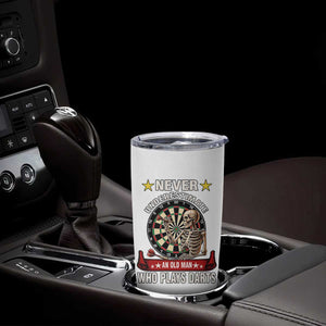 Never Underestimate An Old Man Plays Darts Tumbler Cup Gothic Darts Player TS12 Print Your Wear