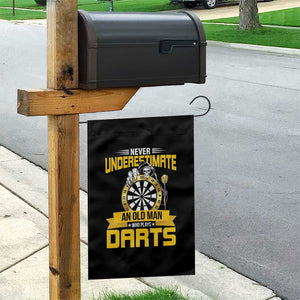 Never Underestimate An Old Man Plays Darts Garden Flag Funny Dartist Grim Reaper Gift TS12 Print Your Wear