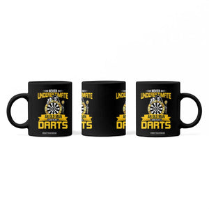 Never Underestimate An Old Man Plays Darts Coffee Mug Funny Dartist Grim Reaper Gift TS12 Print Your Wear