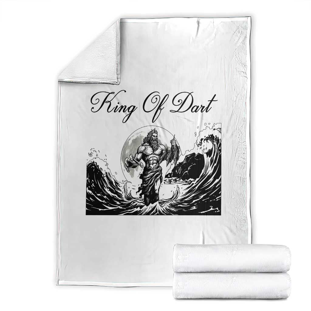 Greek Mythology Poseidon Dartist Throw Blanket King Of Dart Thrower TS12 White Print Your Wear