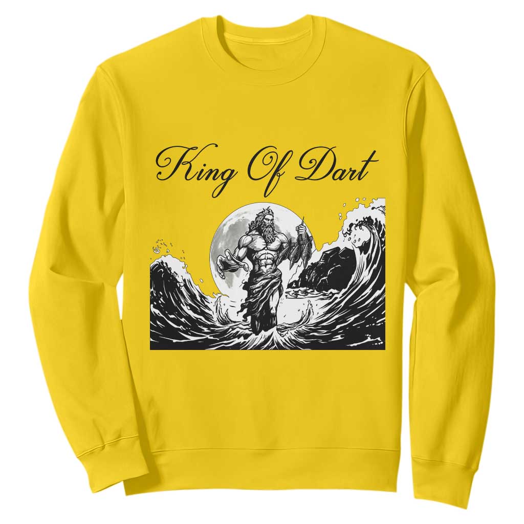 Greek Mythology Poseidon Dartist Sweatshirt King Of Dart Thrower TS12 Daisy Print Your Wear