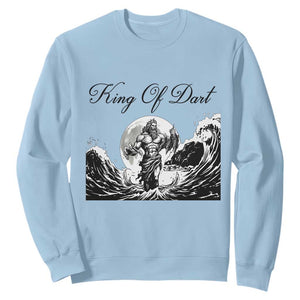 Greek Mythology Poseidon Dartist Sweatshirt King Of Dart Thrower TS12 Light Blue Print Your Wear
