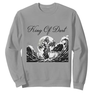 Greek Mythology Poseidon Dartist Sweatshirt King Of Dart Thrower TS12 Sport Gray Print Your Wear