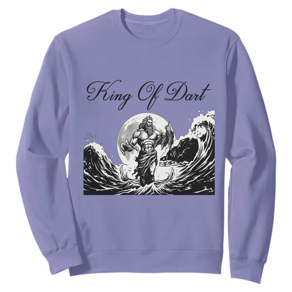 Greek Mythology Poseidon Dartist Sweatshirt King Of Dart Thrower TS12 Violet Print Your Wear