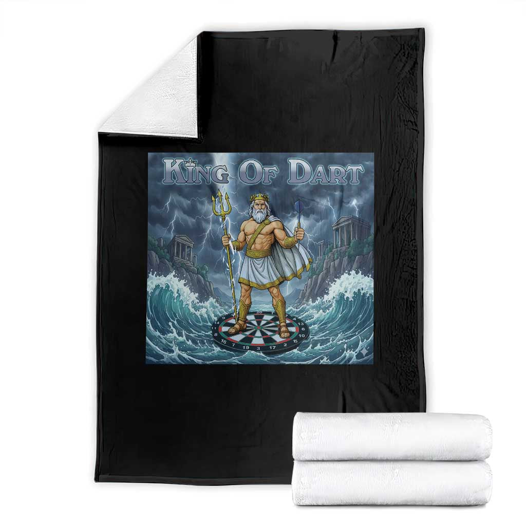 Greek Mythology Poseidon Dart Player Throw Blanket King Of Dart Trident Thrower TS12 White Print Your Wear