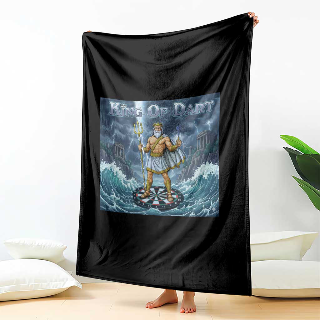 Greek Mythology Poseidon Dart Player Throw Blanket King Of Dart Trident Thrower TS12 Print Your Wear